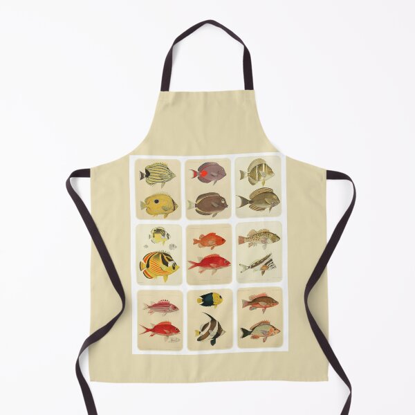 Item preview, Antique Bright and Colourful Tropical Fish Collage designed and sold by IrisAndIvy.