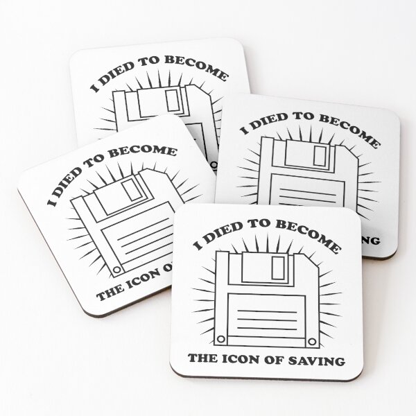 Item preview, I died to become The Icon of Saving | funny floppy disc designed and sold by ProdbyNiECO.