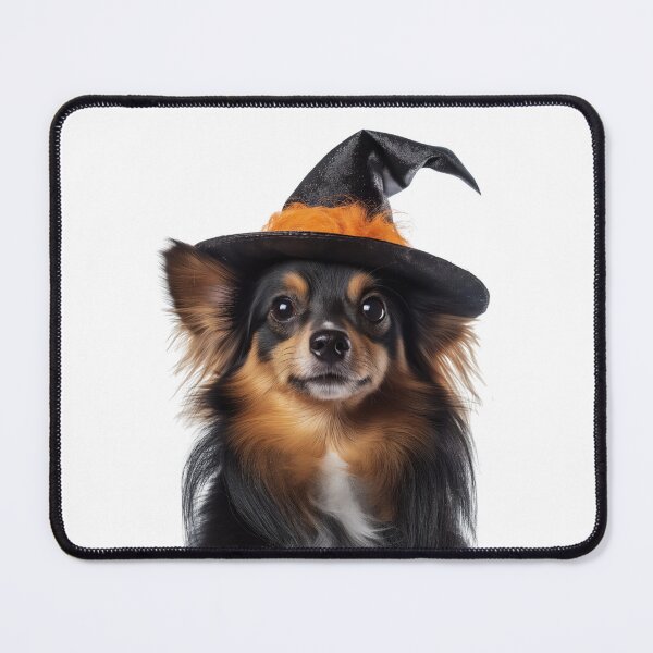 Item preview, Papillion dog Wearing Halloween Witch Hat designed and sold by LazyOwlStore.