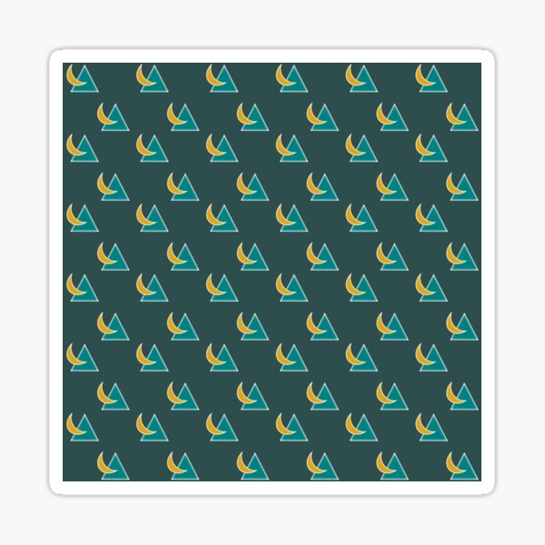 Mond über Pyramide Sticker