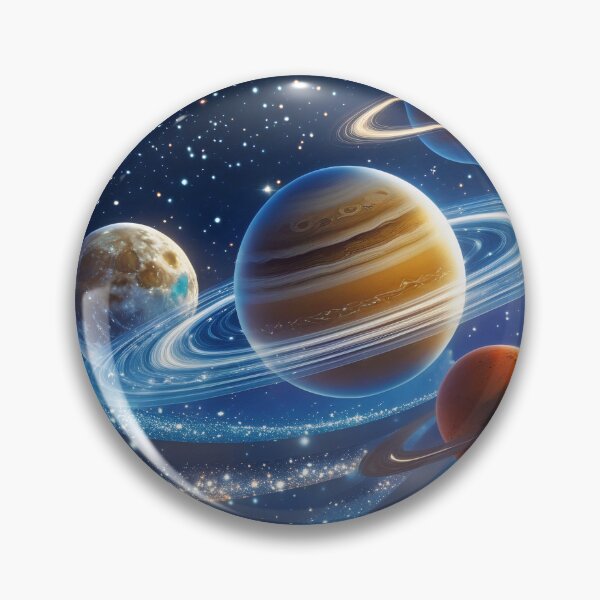 Item preview, Majestic Planets in a Starry Universe designed and sold by SamartkitDesign.