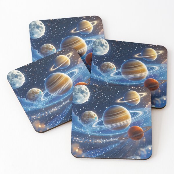 Item preview, Majestic Planets in a Starry Universe designed and sold by SamartkitDesign.