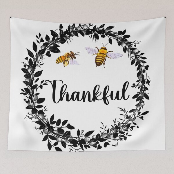 Item preview, Bee Thankful Floral Wreath 1 designed and sold by AnTartstudios.