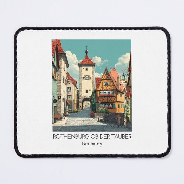 Item preview, A Vintage Travel Art of Rothenburg ob der Tauber - Germany  designed and sold by GoodOldVintage.