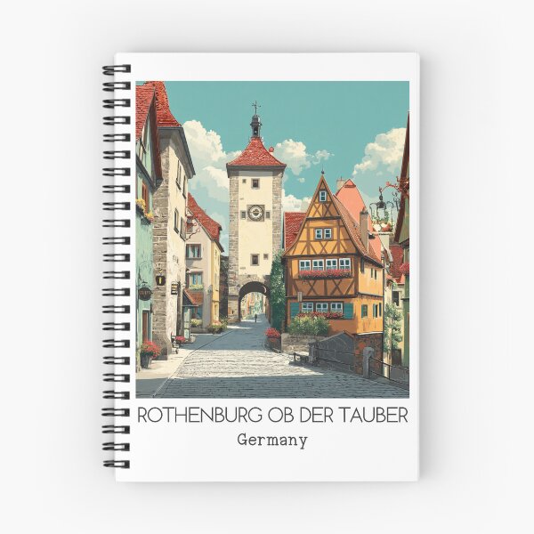 Item preview, A Vintage Travel Art of Rothenburg ob der Tauber - Germany  designed and sold by GoodOldVintage.