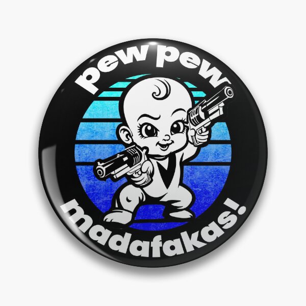 Item preview, Pew Pew Madafakas! Unique Boss Baby illustration for dark background designed and sold by PixelPunny.