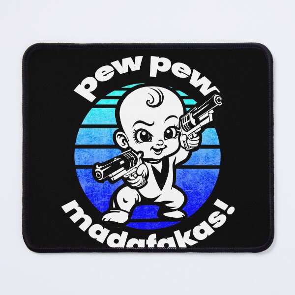 Item preview, Pew Pew Madafakas! Unique Boss Baby illustration for dark background designed and sold by PixelPunny.