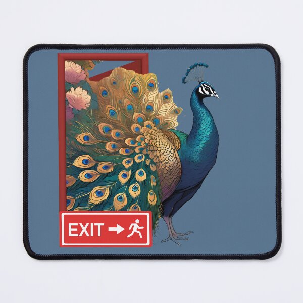 Artikelvorschau, Peacock at the Exit - Vibrant and Symbolic Art entworfen und verkauft von PrintArtGraphic.