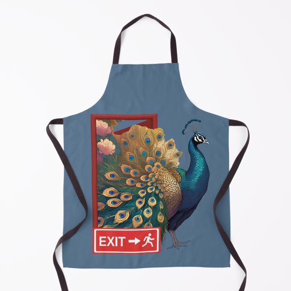Artikelvorschau, Peacock at the Exit - Vibrant and Symbolic Art entworfen und verkauft von PrintArtGraphic.