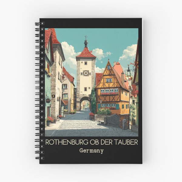 Item preview, A Vintage Travel Art of Rothenburg ob der Tauber - Germany  designed and sold by GoodOldVintage.