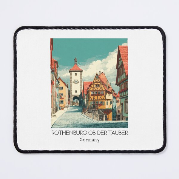 Item preview, A Vintage Travel Art of Rothenburg ob der Tauber - Germany  designed and sold by GoodOldVintage.