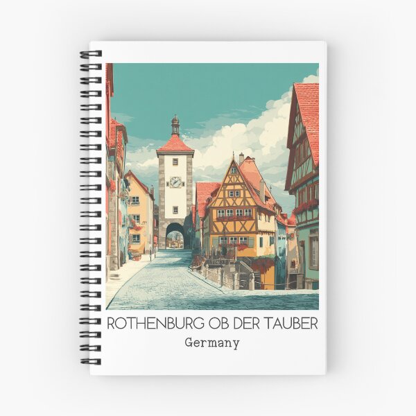 Item preview, A Vintage Travel Art of Rothenburg ob der Tauber - Germany  designed and sold by GoodOldVintage.