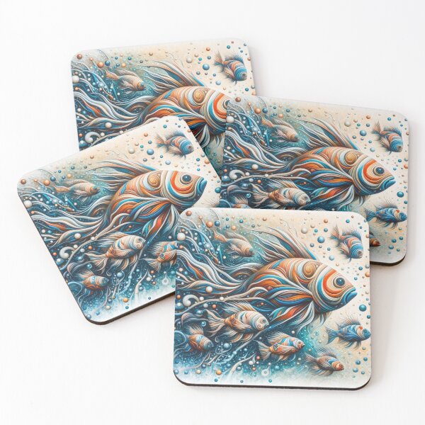 Item preview, Underwater Art of Fish & Coral in Acrylic & Watercolor Paintings  designed and sold by NadineMay.