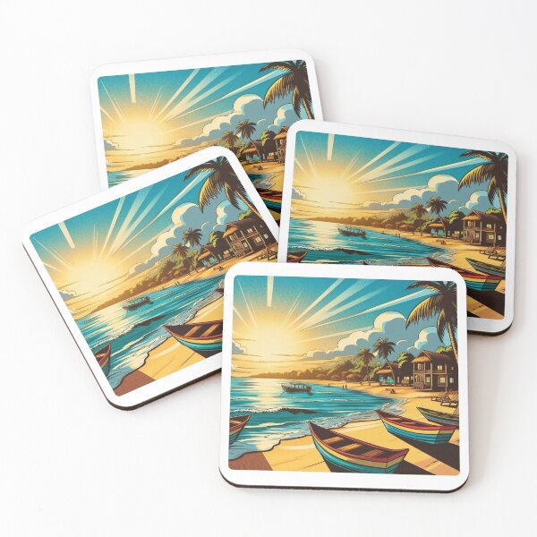 Item preview, Latin American Beach Vibes – Comic Style AI Art for Travel & Beach Lovers | Perfect for Apparel & Accessories designed and sold by knalpot-design.