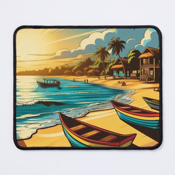 Item preview, Latin American Beach Vibes – Comic Style AI Art for Travel & Beach Lovers | Perfect for Apparel & Accessories designed and sold by knalpot-design.