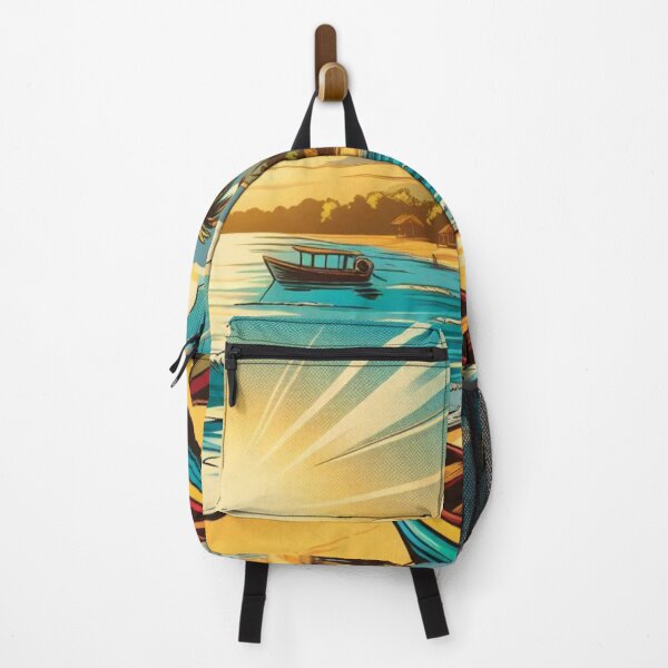 Item preview, Latin American Beach Vibes – Comic Style AI Art for Travel & Beach Lovers | Perfect for Apparel & Accessories designed and sold by knalpot-design.