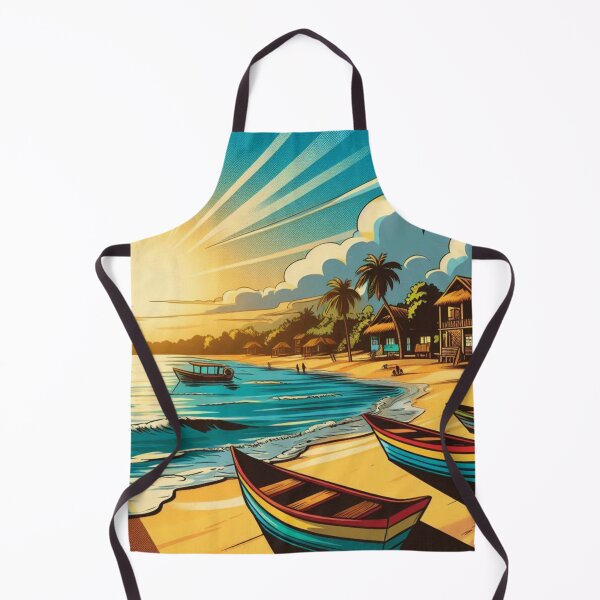 Item preview, Latin American Beach Vibes – Comic Style AI Art for Travel & Beach Lovers | Perfect for Apparel & Accessories designed and sold by knalpot-design.