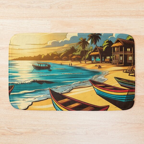 Item preview, Latin American Beach Vibes – Comic Style AI Art for Travel & Beach Lovers | Perfect for Apparel & Accessories designed and sold by knalpot-design.