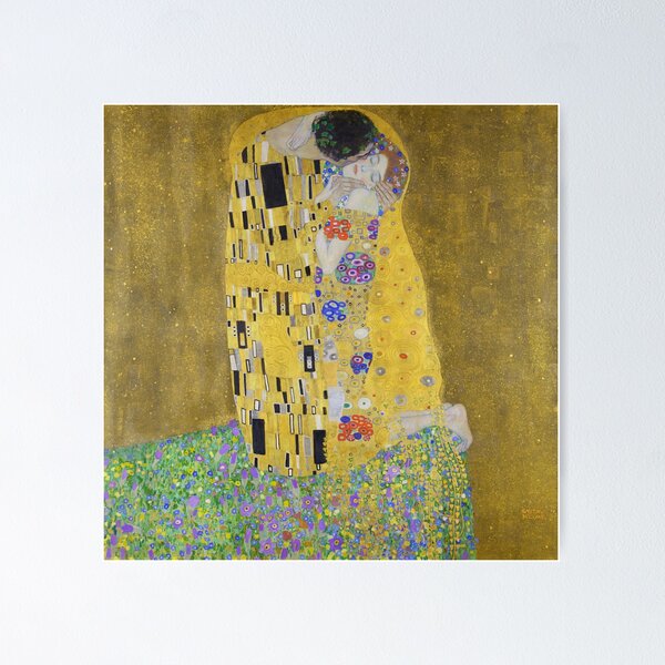 Aperçu de l'œuvre Le baiser de Gustav Klimt créée et vendue par maniacfitness.