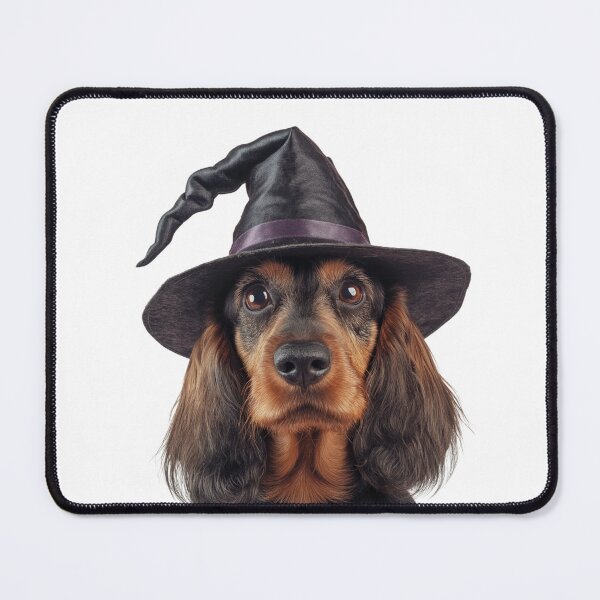 Item preview, Petit Basset Griffon Vendéen dog Wearing Halloween Witch Hat designed and sold by LazyOwlStore.