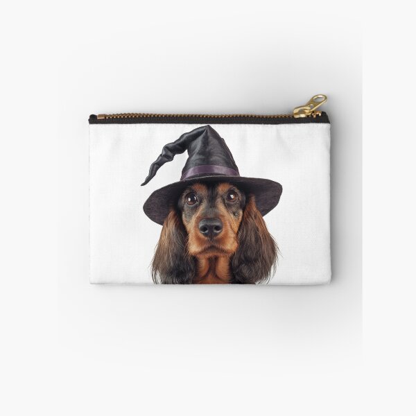 Item preview, Petit Basset Griffon Vendéen dog Wearing Halloween Witch Hat designed and sold by LazyOwlStore.