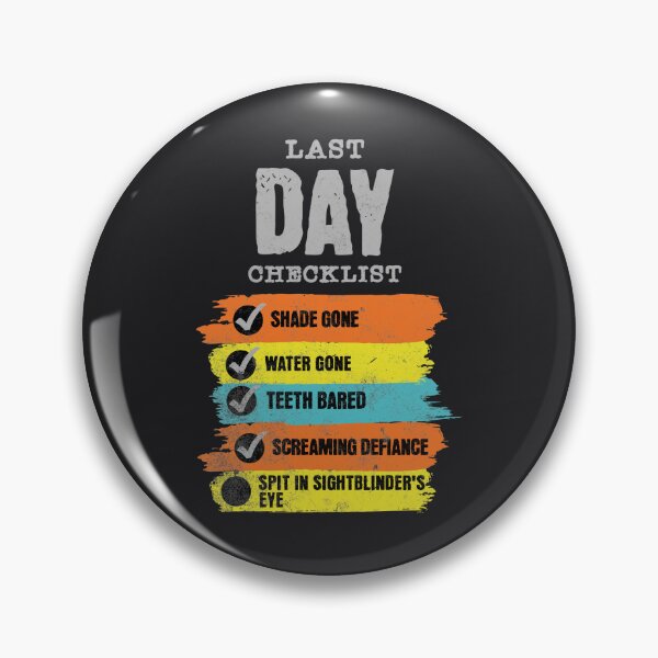 Item preview, Last Day Checklist designed and sold by Taveren-Tavern.