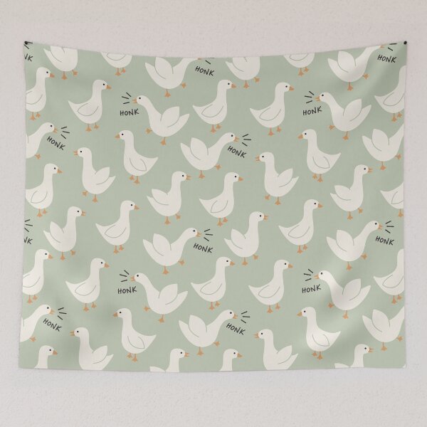 Item preview, honk! geese - light sage green designed and sold by Becca Alessi.