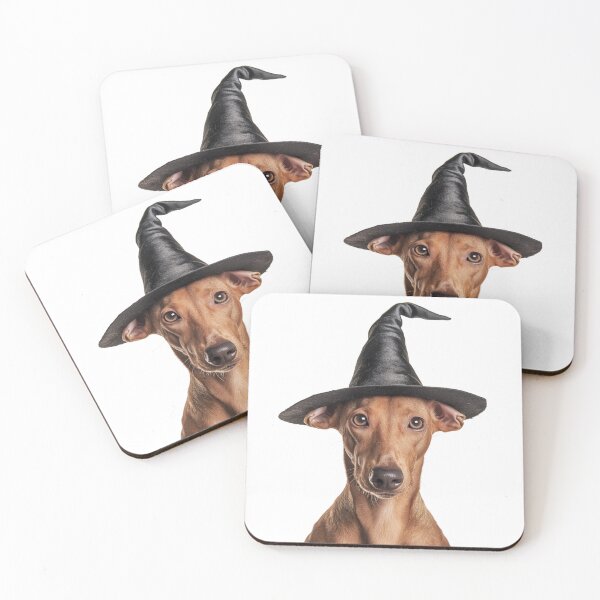 Item preview, Pharaoh Hound dog Wearing Halloween Witch Hat designed and sold by LazyOwlStore.