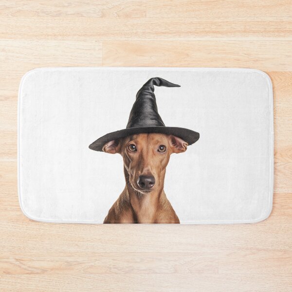 Item preview, Pharaoh Hound dog Wearing Halloween Witch Hat designed and sold by LazyOwlStore.