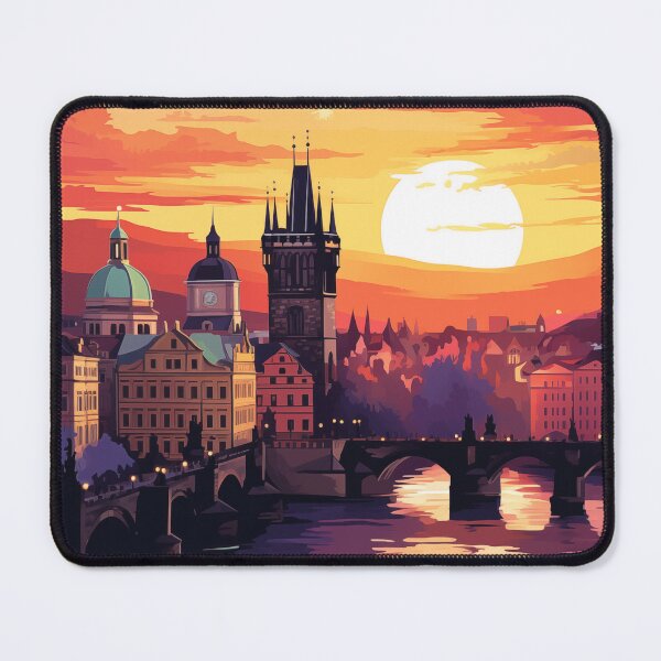 Item preview, Prague in Flames of Sunset designed and sold by Anuchartl.