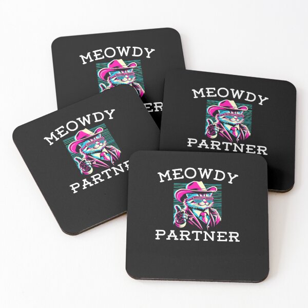 Item preview, Meowdy partner Funny cat cowboy joke retro western designed and sold by snowry.