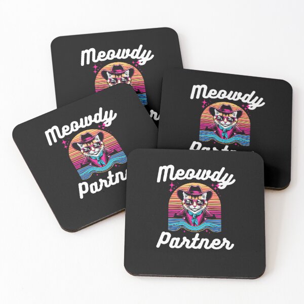 Item preview, Western Meowdy partner Funny cat cowboy humor retro designed and sold by snowry.