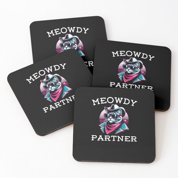 Item preview, Cat Cowboy Western Meowdy partner cat owner joke retro designed and sold by snowry.