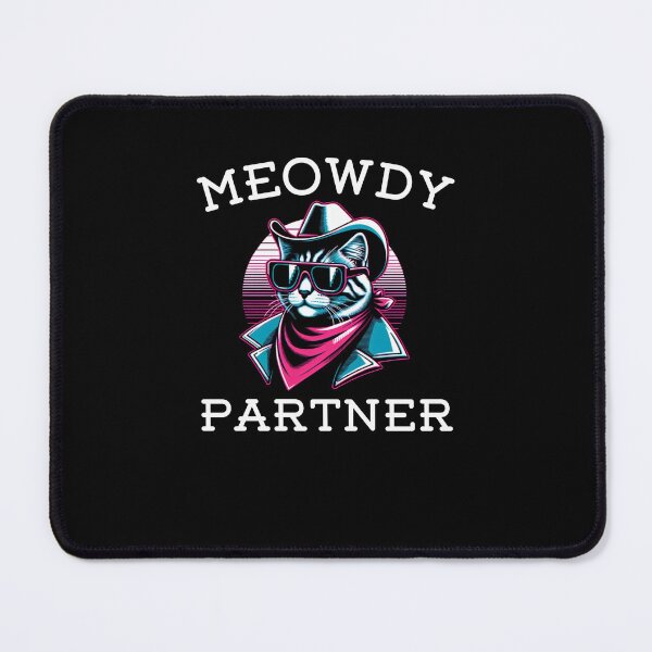 Item preview, Cat Cowboy Western Meowdy partner cat owner joke retro designed and sold by snowry.