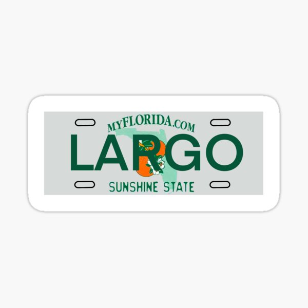 Item preview, Largo Florida License Plate designed and sold by delmarvastickers.