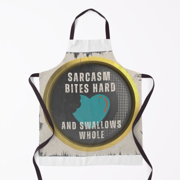 Item preview, "Sarcasm Bites Hard – Teal Signal Edition" designed and sold by inki ikon press // Merch with Mood. We print what you're thinking! .
