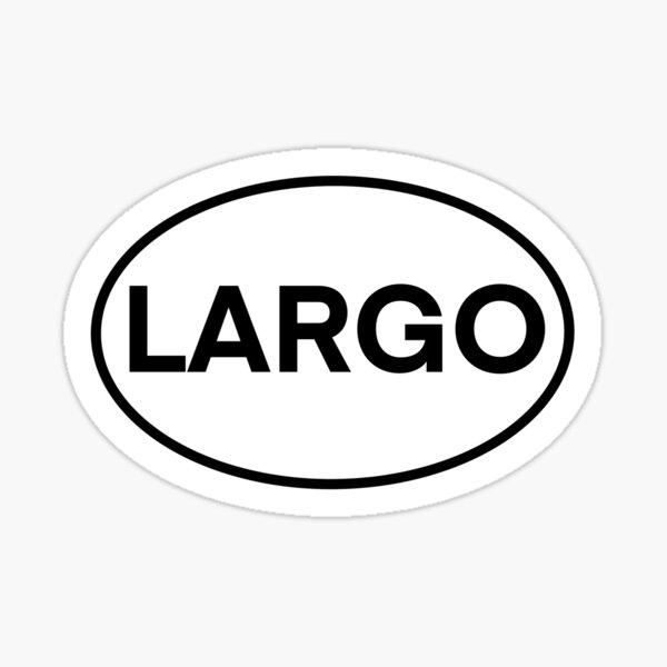 Item preview, Largo Oval designed and sold by delmarvastickers.