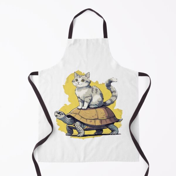 Item preview, Cat on Turtle Funny Logo designed and sold by emhoteb.