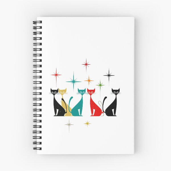 Item preview, Retro Atomic Cats – Mid-Century Modern Starburst Cat Art designed and sold by Kybruno's Creations.