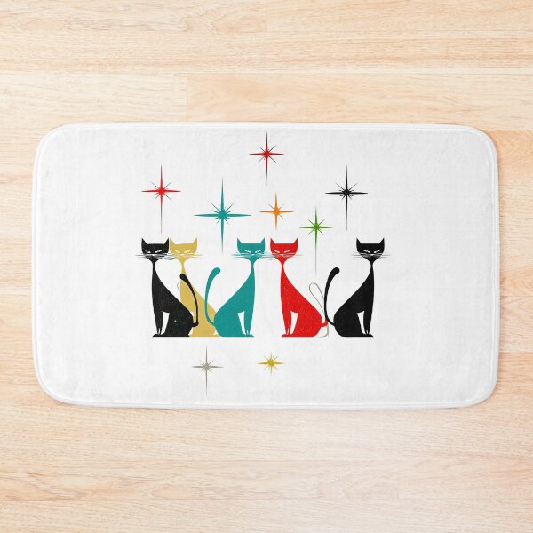 Item preview, Retro Atomic Cats – Mid-Century Modern Starburst Cat Art designed and sold by Kybruno's Creations.