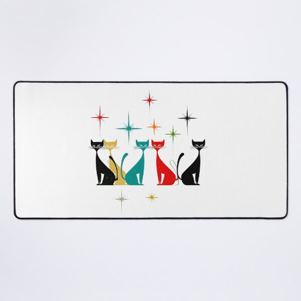 Item preview, Retro Atomic Cats – Mid-Century Modern Starburst Cat Art designed and sold by Kybruno's Creations.