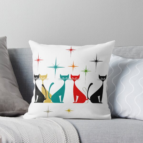 Item preview, Retro Atomic Cats – Mid-Century Modern Starburst Cat Art designed and sold by Kybruno's Creations.