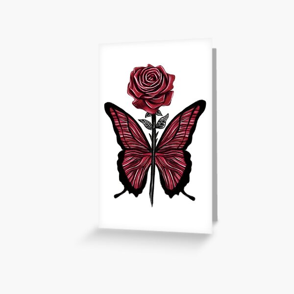 Item preview, Scarlet Butterfly with roses Concept Art (Version 1) designed and sold by Scarlet Swan.