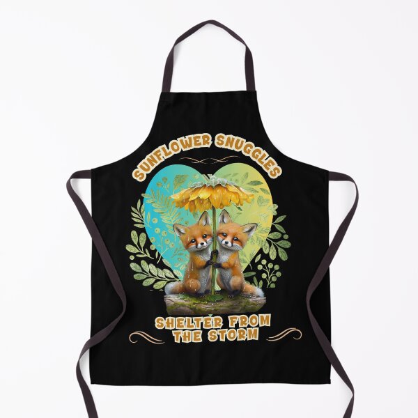 Item preview, Sunflower Snuggles: Fox Cubs Shelter From The Storm designed and sold by bazstees54.
