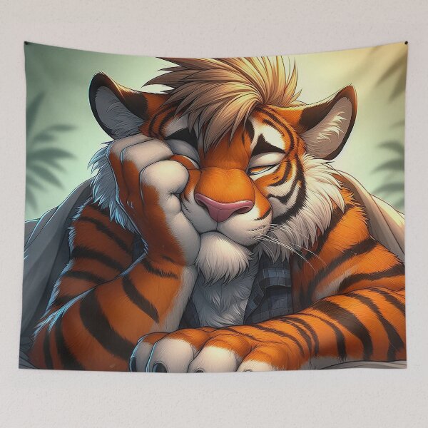 Item preview, Sleepy Forest Tiger designed and sold by nikkolaus.