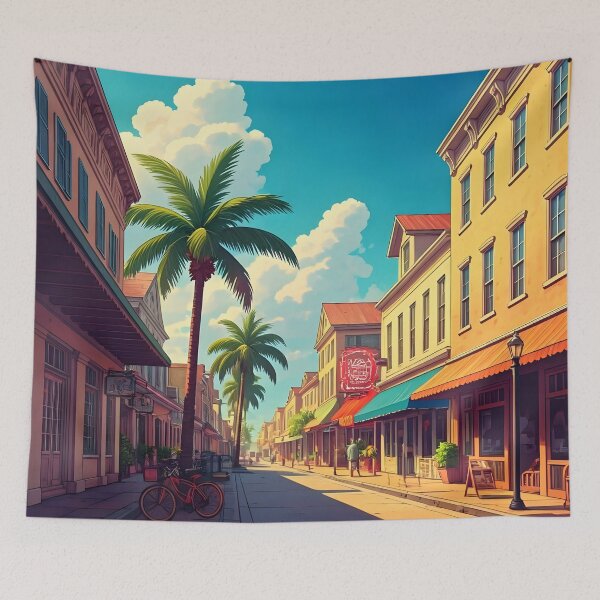 Item preview, Duval Street, Key West: Vibrant Island Boulevard designed and sold by LSVart.