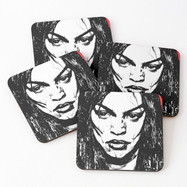 Item preview, Rough Portrait Ink Drawing of a Beautiful Woman designed and sold by StudioDestruct.