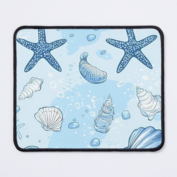 Item preview, Ocean Breeze - Cute Starfish & Seashell Pattern Design designed and sold by OmniArtStudio.