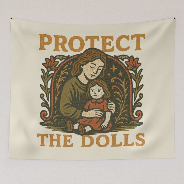 Item preview, Protect The Dolls Nurturing Folk Art designed and sold by zzz888.