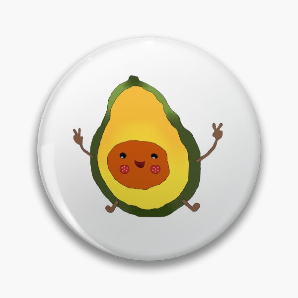 Item preview, Happy Avocado Cartoon Character with Playful Expression and Arms Raised designed and sold by sigoisette.